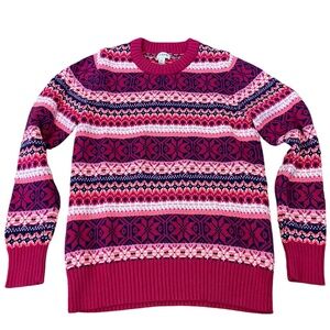 ❤️ J Crew pink stripe sweater